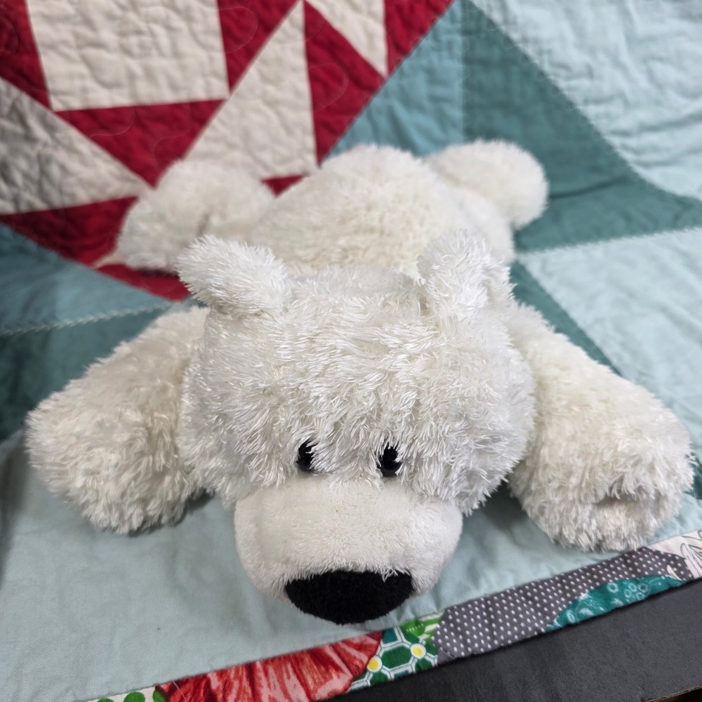 Aurora World Fluffy White Polar Bear Plush Stuffed Animal Toy 11 Inch